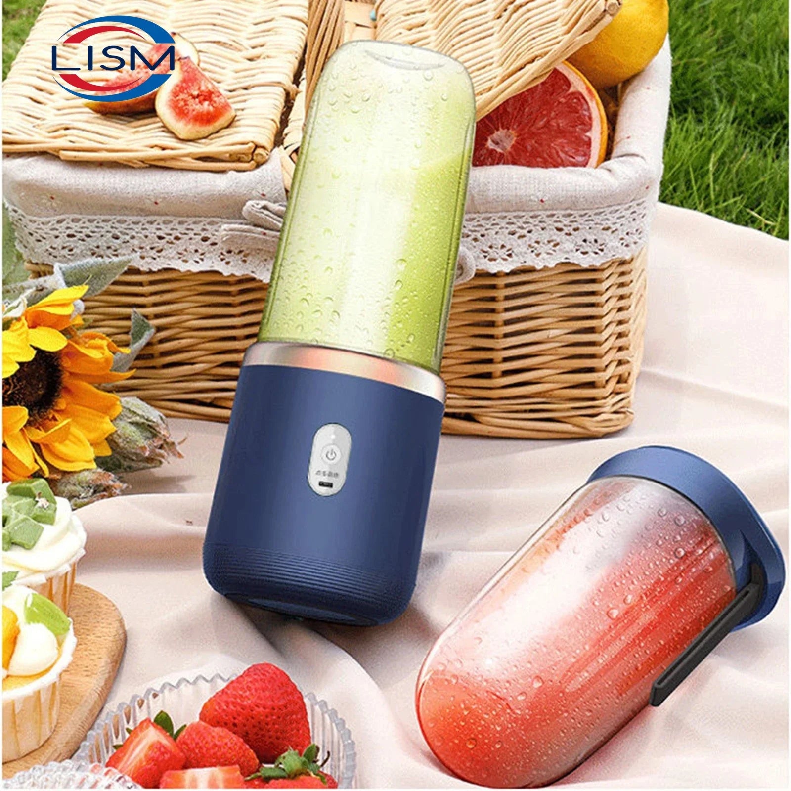 Electric Portable Blender Bottle with 6 Blades Multifunctional Fresh Juice Smoothie Maker Ice Crush Cup Food Processor